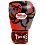 Twins Special FBGVL3-36  Боксерские Перчатки Тайский Бокс "Tribal Dragon" Красные