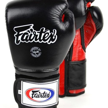 Fairtex BGV9 Боксерские Перчатки Мексиканский Стиль "Heavy Hitter's" Черно-Красные